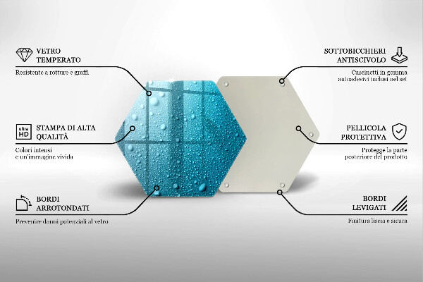 Tocător sticlă Picaturi de apa