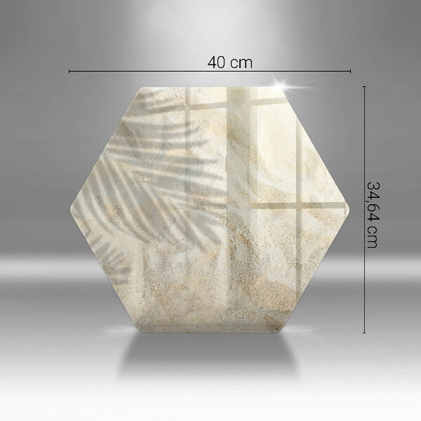 Tocător sticlă Frunze de palmier și nisip