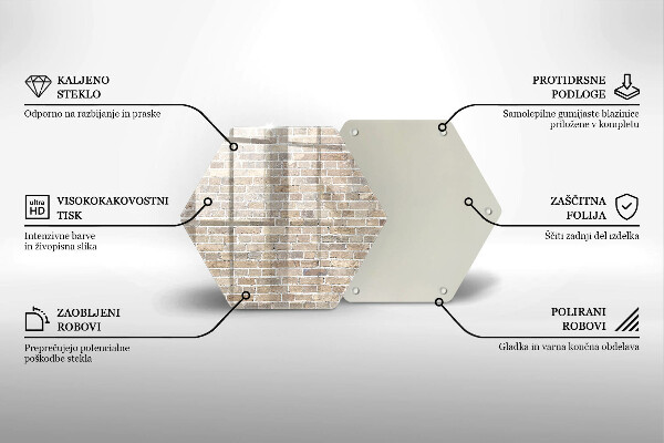 Tocător sticlă Zid strălucitor de cărămidă