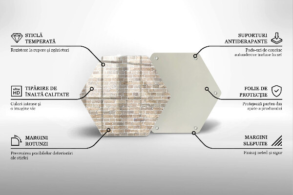 Tocător sticlă Zid strălucitor de cărămidă