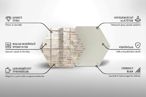 Tocător sticlă Zid strălucitor de cărămidă