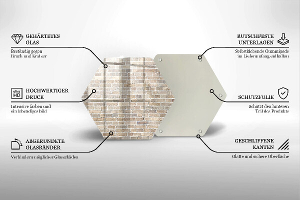 Tocător sticlă Zid strălucitor de cărămidă