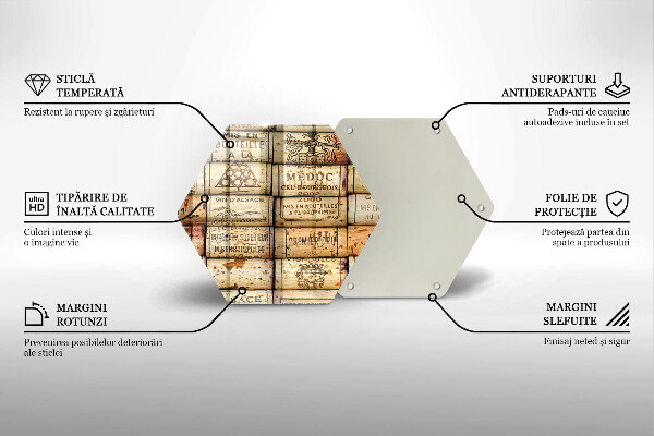 Tocător de bucătărie dopuri de vin vechi