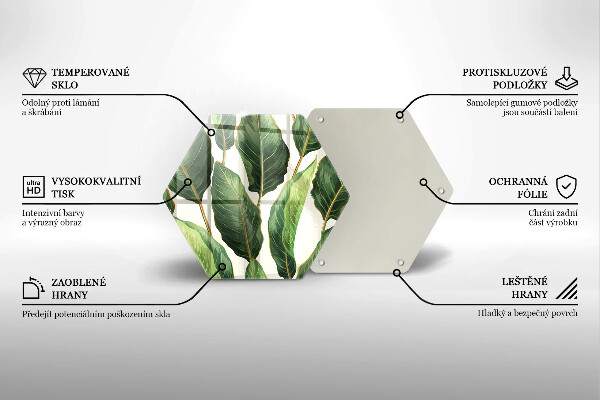 Tocător sticlă Frunze de bananier