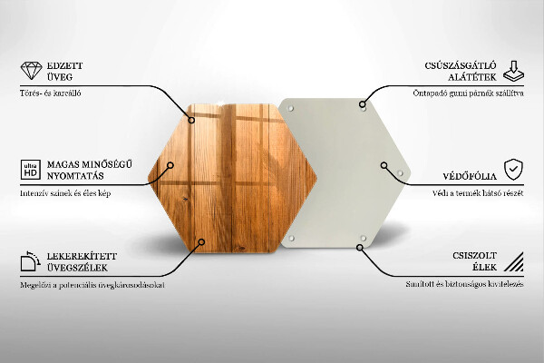 Tocător sticlă Scanduri de lemn