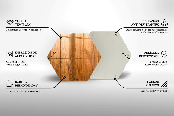 Tocător sticlă Scanduri de lemn