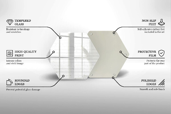 Tocător sticlă Placi moderne luminoase