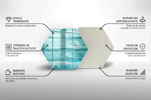 Tocător sticlă Scânduri de lemn de epocă