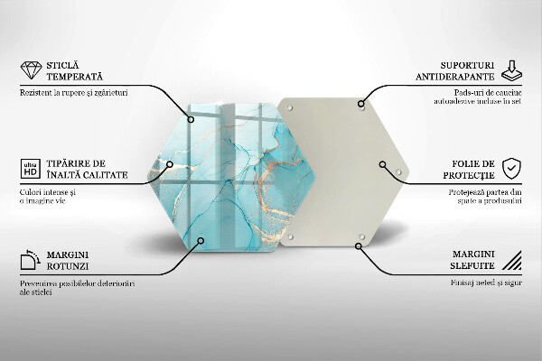 Tocător sticlă Abstracția pietrei