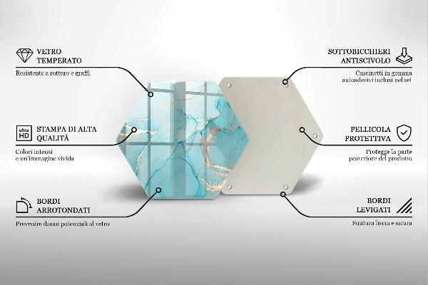 Tocător sticlă Abstracția pietrei
