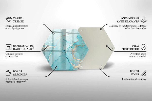 Tocător sticlă Abstracția pietrei