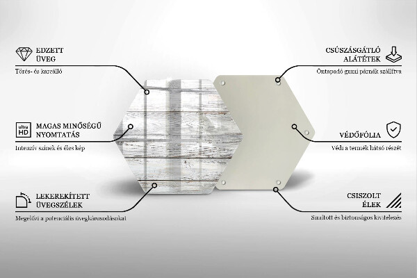 Tocător sticlă Scânduri de lemn strălucitoare