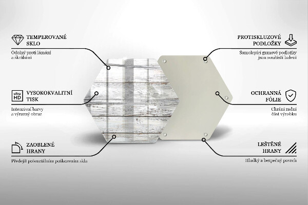 Tocător sticlă Scânduri de lemn strălucitoare