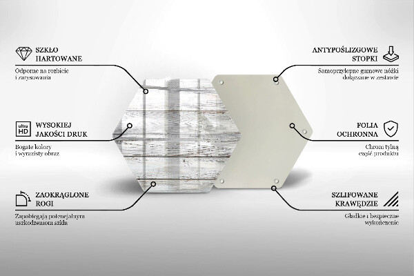 Tocător sticlă Scânduri de lemn strălucitoare