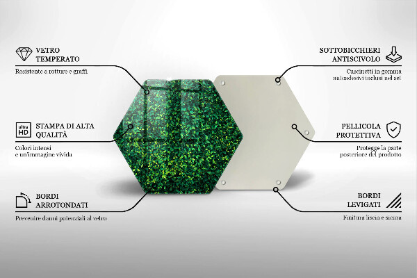 Tocător sticlă Planta cu frunze mici