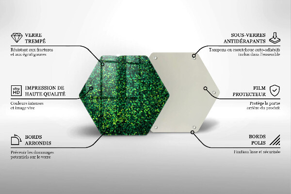 Tocător sticlă Planta cu frunze mici
