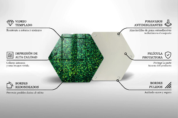 Tocător sticlă Planta cu frunze mici
