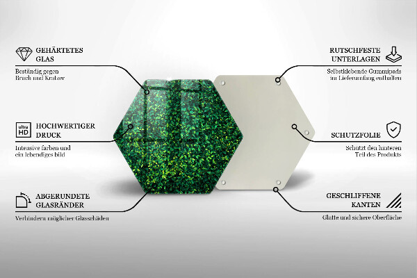 Tocător sticlă Planta cu frunze mici