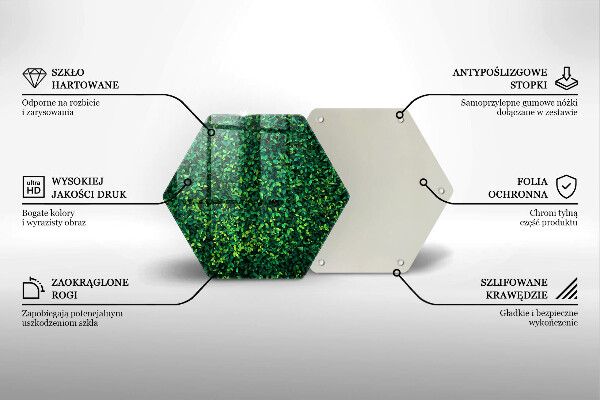 Tocător sticlă Planta cu frunze mici