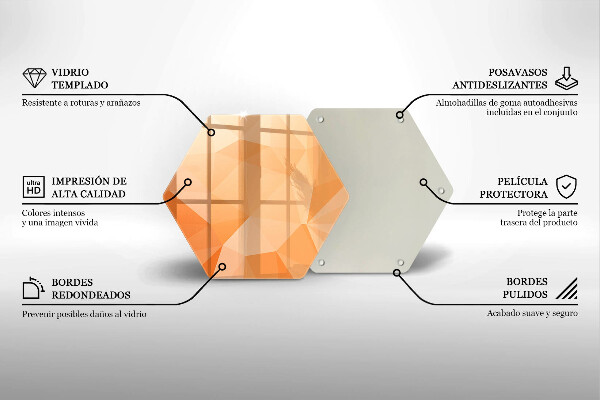 Tocător sticlă Fundal geometric