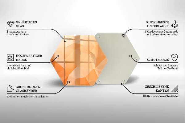 Tocător sticlă Fundal geometric