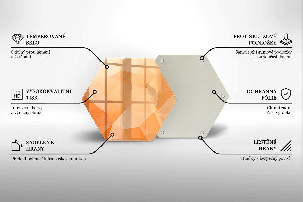 Tocător sticlă Fundal geometric