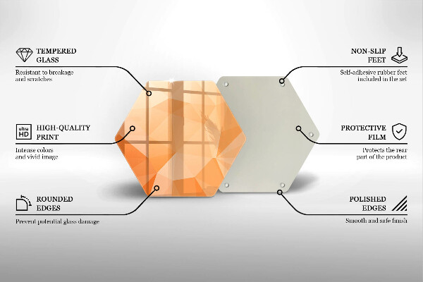 Tocător sticlă Fundal geometric