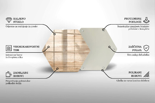 Tocător sticlă Scanduri de lemn