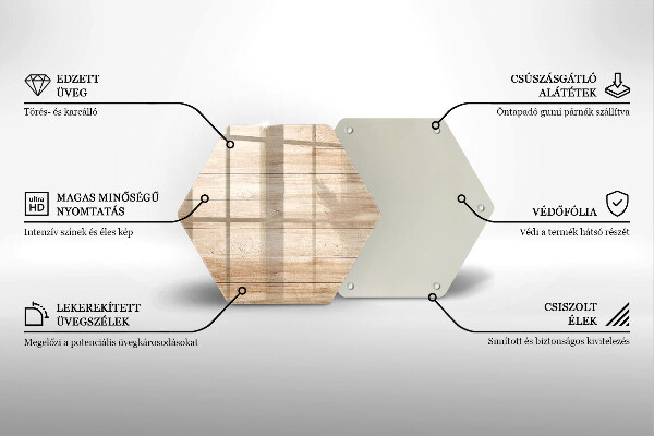 Tocător sticlă Scanduri de lemn