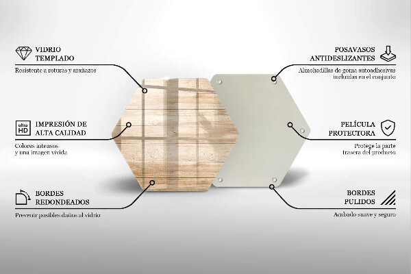 Tocător sticlă Scanduri de lemn