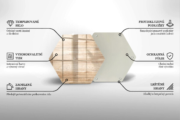 Tocător sticlă Scanduri de lemn