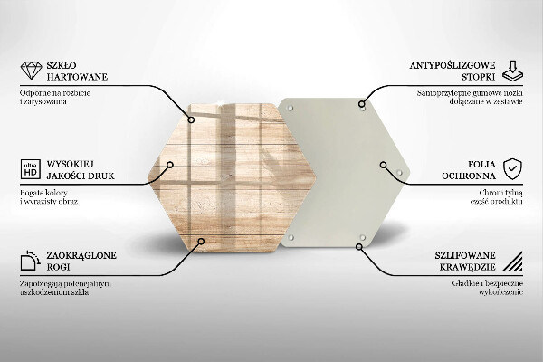 Tocător sticlă Scanduri de lemn