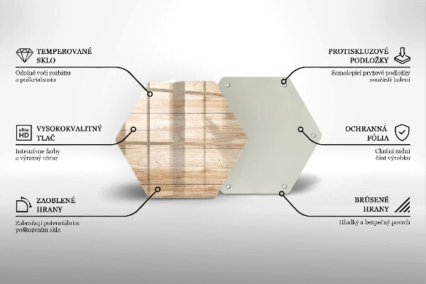 Tocător sticlă Scanduri de lemn