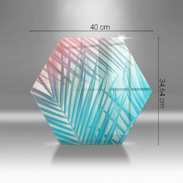 Tocător sticlă Frunze pastelate