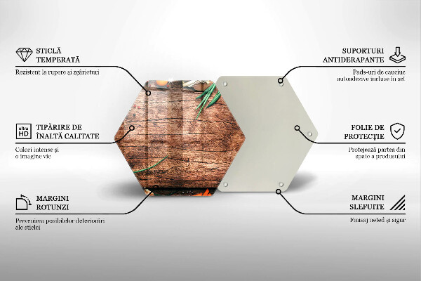 Tocător sticlă Tabla de bucatarie din lemn