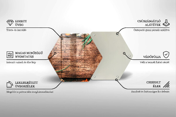 Tocător sticlă Tabla de bucatarie din lemn