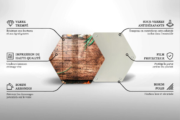 Tocător sticlă Tabla de bucatarie din lemn