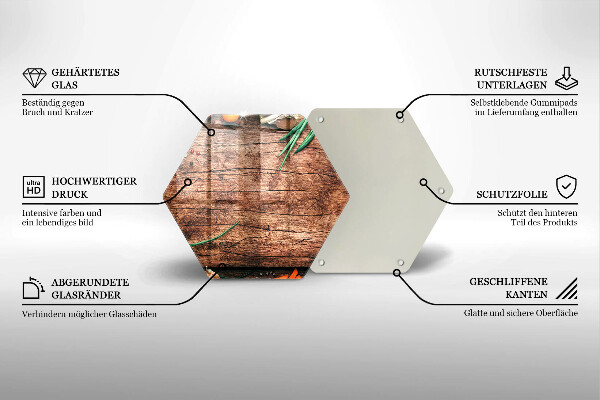 Tocător sticlă Tabla de bucatarie din lemn