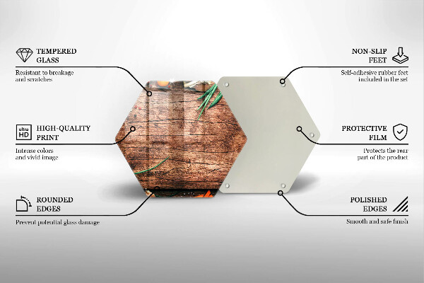 Tocător sticlă Tabla de bucatarie din lemn