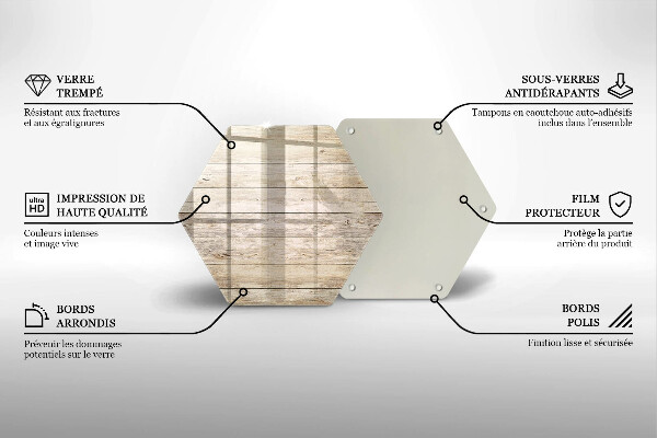Tocător sticlă Scanduri de lemn