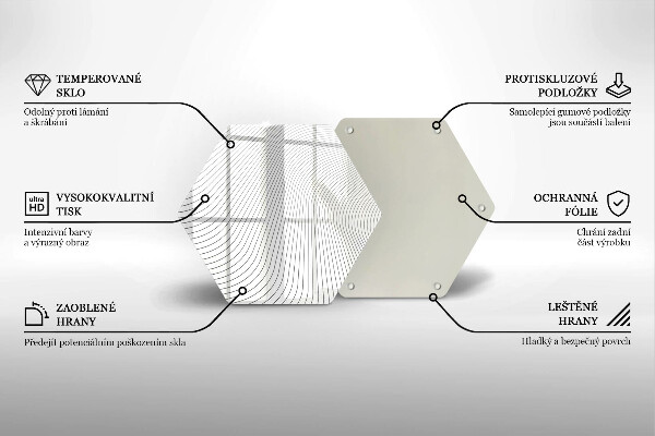 Tocător sticlă Model de linii moderne