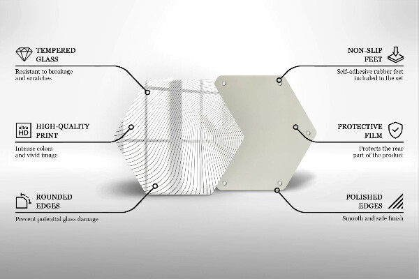Tocător sticlă Model de linii moderne