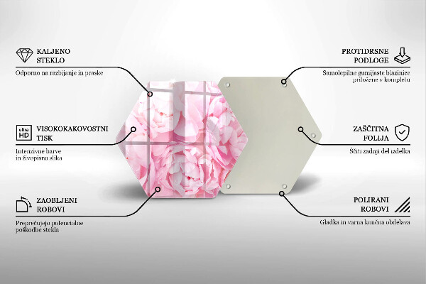 Tocător de bucătărie Bujori delicati