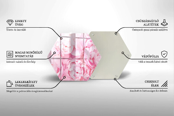 Tocător de bucătărie Bujori delicati