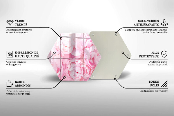 Tocător de bucătărie Bujori delicati