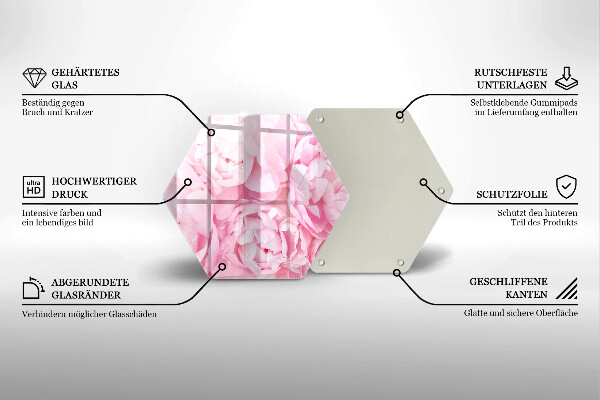 Tocător de bucătărie Bujori delicati