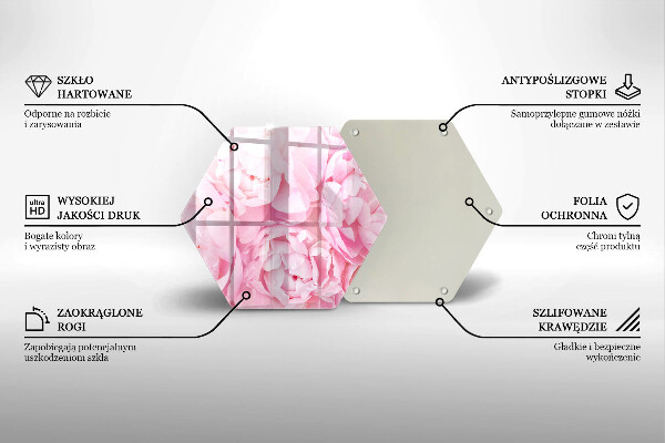 Tocător de bucătărie Bujori delicati