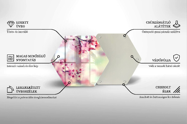 Tocător de bucătărie Natură flori de măr