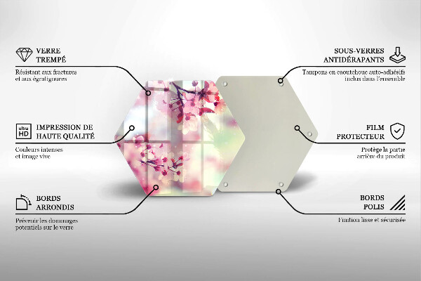 Tocător de bucătărie Natură flori de măr