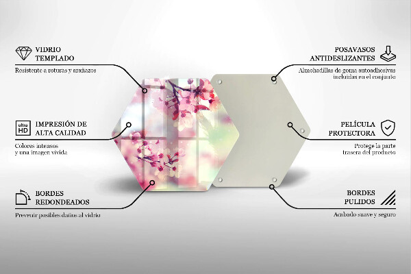 Tocător de bucătărie Natură flori de măr